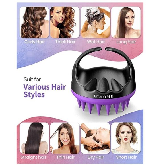 NEW Scalp Massager Shampoo Brush Scalp Brush Hair Scrubber NWT pack of 2 - Picture 6 of 9